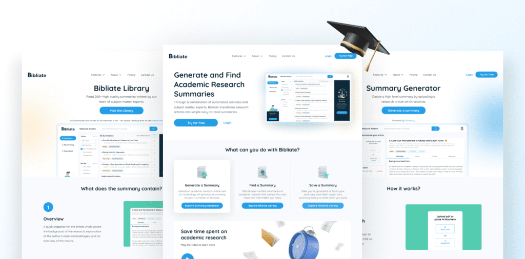 ui ux agency - bibliate cover page