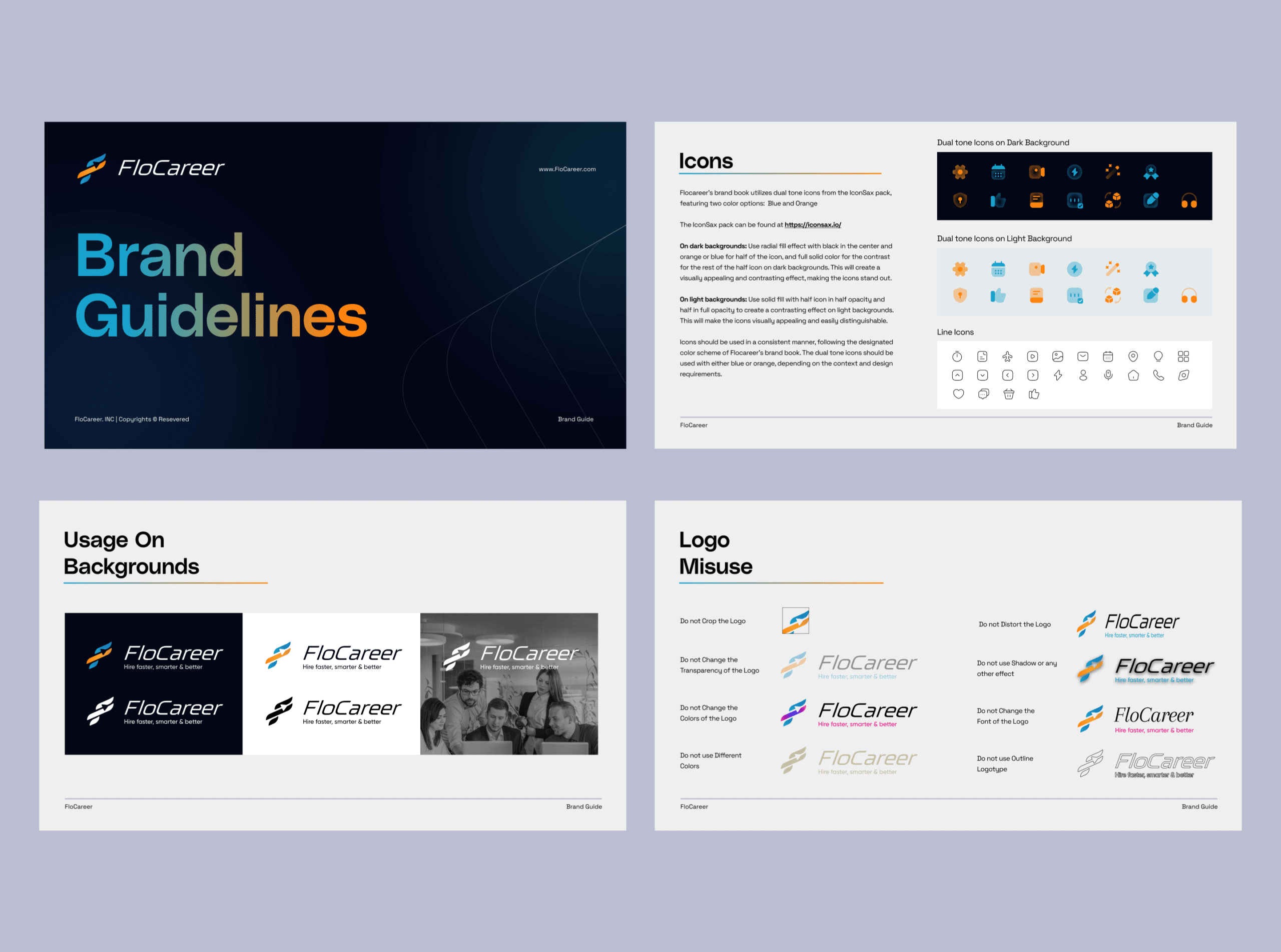 Brand Guidelines - Flocareer - UI UX Design Studio